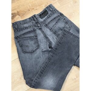 BKE Jake Straight Leg Jeans Mens 31R Black Gray Wash Stretch Denim PLM16010